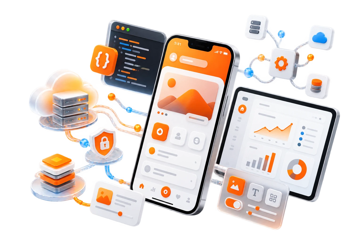 OZNEX mobile application, API and cloud development studio